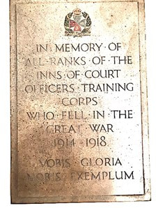 A stone inscription to those that fell in the Great War
